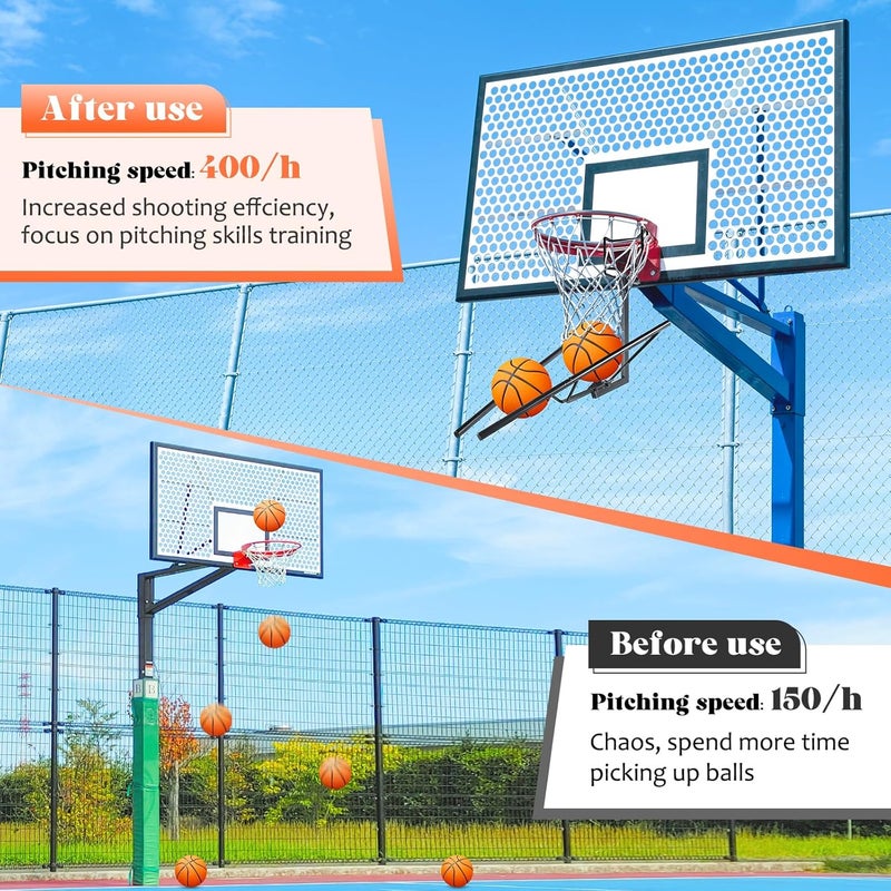 GADFISH GADFlSH Basketball Retum Atachment, Heawy Duty Basketball Rebounder Accessories, Durable Basket Ball, BallReturnTraining Gear Stuff for Most Basketball Hoop(Small) - Image 5